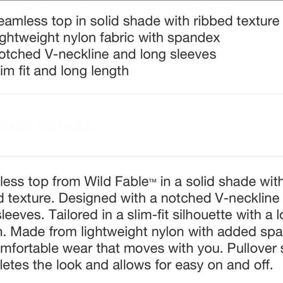 Women's Long Sleeve V-Neck Seamless Notched Top - Wild Fable Black XS - Picture 3 of 6